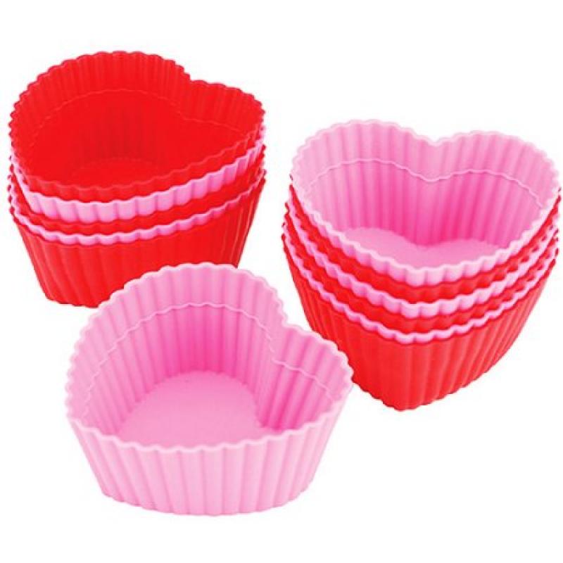 Wilton Silicone Standard Baking Cup Liner, Heart 12 ct. 415-9409