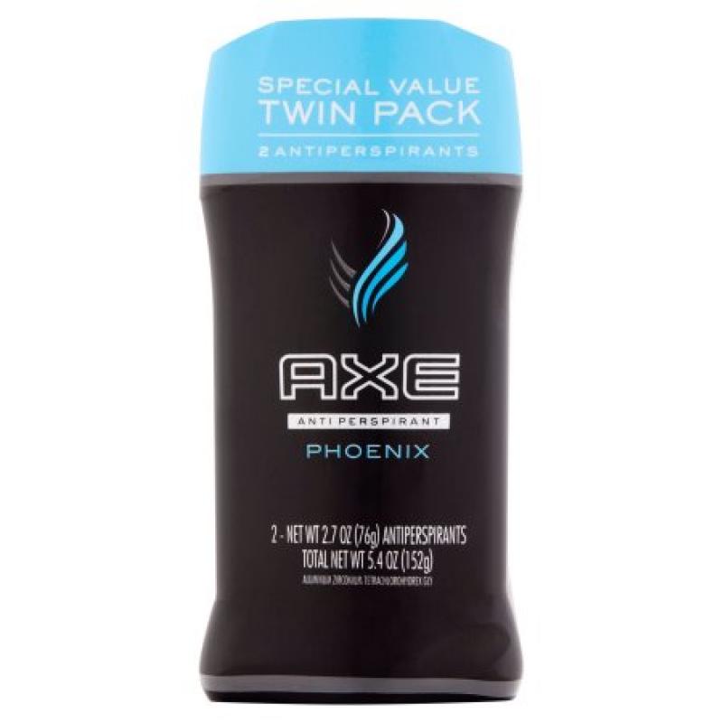 AXE Phoenix Antiperspirant Deodorant Stick for Men, 2.7 oz, Twin Pack