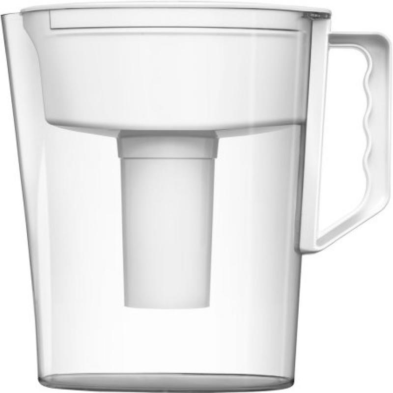 Brita 5 Cup Slim BPA Free Water Pitcher with 1 Filter, White