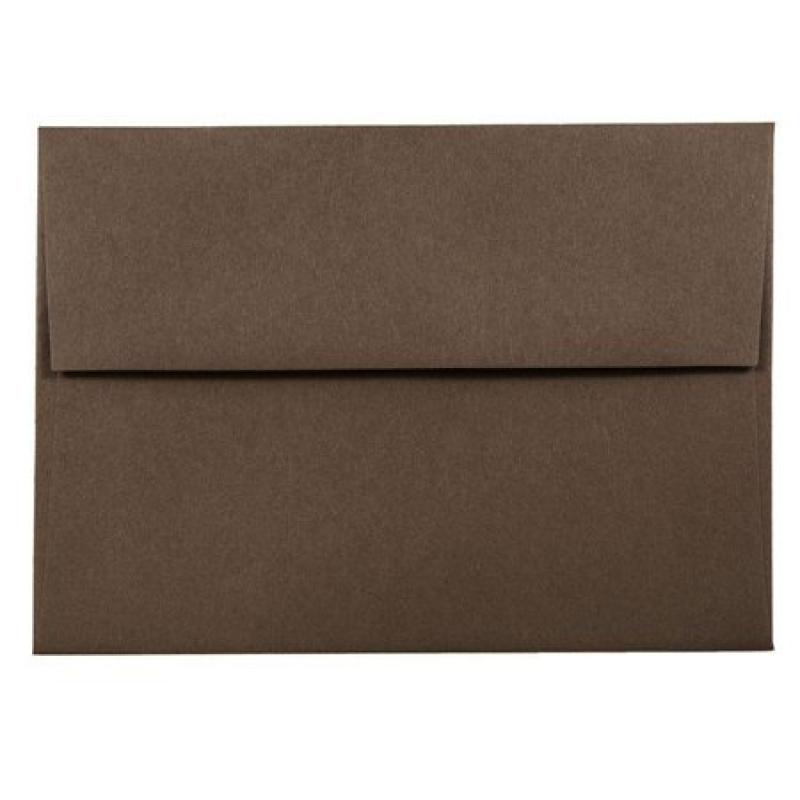 JAM Paper A6 Invitation Envelope, 4 3/4 x 6 1/2, Chocolate Brown Recycled, 250/pack