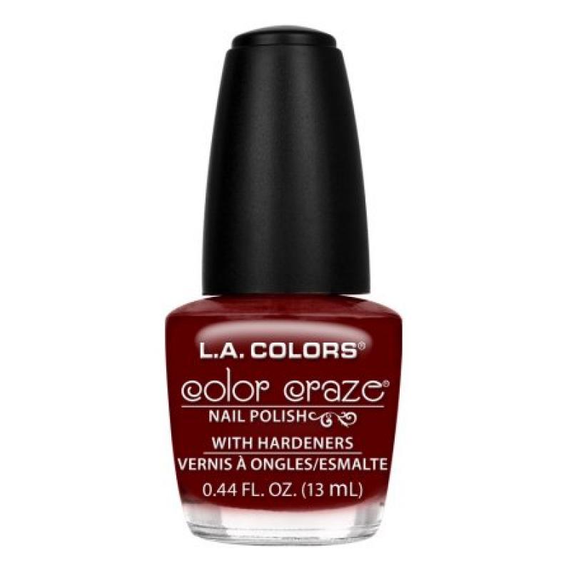 L.A. Colors Color Craze Nail Polish with Hardeners, Hot Blooded, 0.44 fl oz