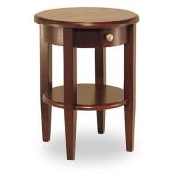 Concord Round End Table, Antique Walnut
