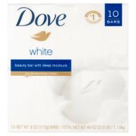 Dove White Beauty Bar, 4 oz, 10 bar