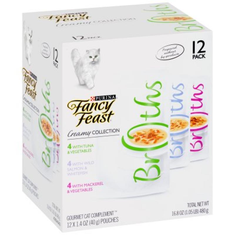 Purina Fancy Feast Broths Creamy Collection Cat Complement 12-1.4 oz. Pouches