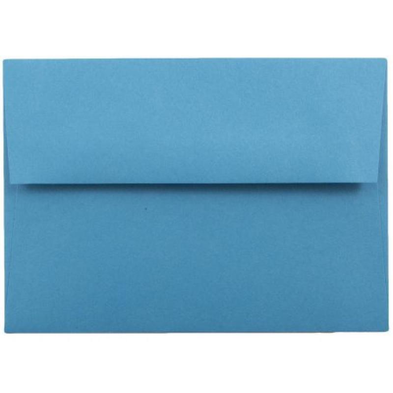 JAM Paper 4 Bar/A1 3-5/8" x 5-1/8" Recycled Paper Invitation Envelope, Blue, 25pk