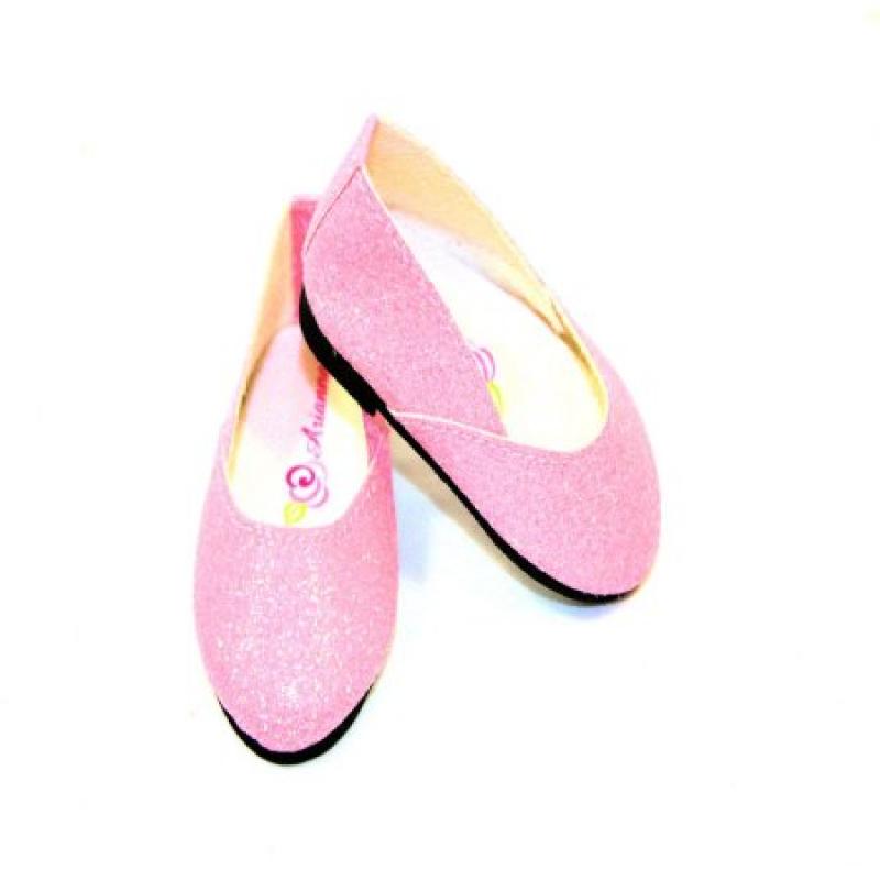 Arianna Princess Pink Glitter Princess Shoes fit most 18 inch dolls