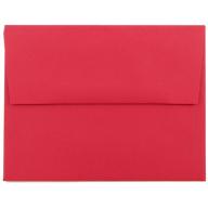 JAM Paper A2 Invitation Envelope, 4 3/8 x 5 3/4, Brite Hue Christmas Red Recycled, 250/pack