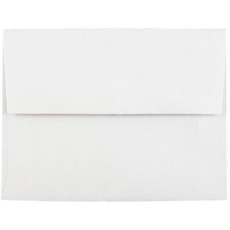 A2 (4 3/8" x 5-3/4") Paper Booklet Invitation Envelope, White, 25pk