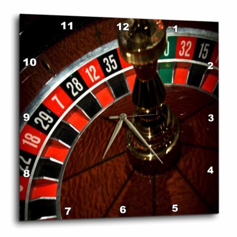 3dRose A Picture Of A Roulette Wheel, Wall Clock, 10 by 10-inch