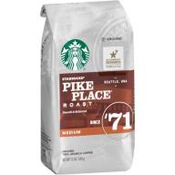 Starbucks Pike Place Roast Medium Ground 100% Arabica Coffee, 12 oz
