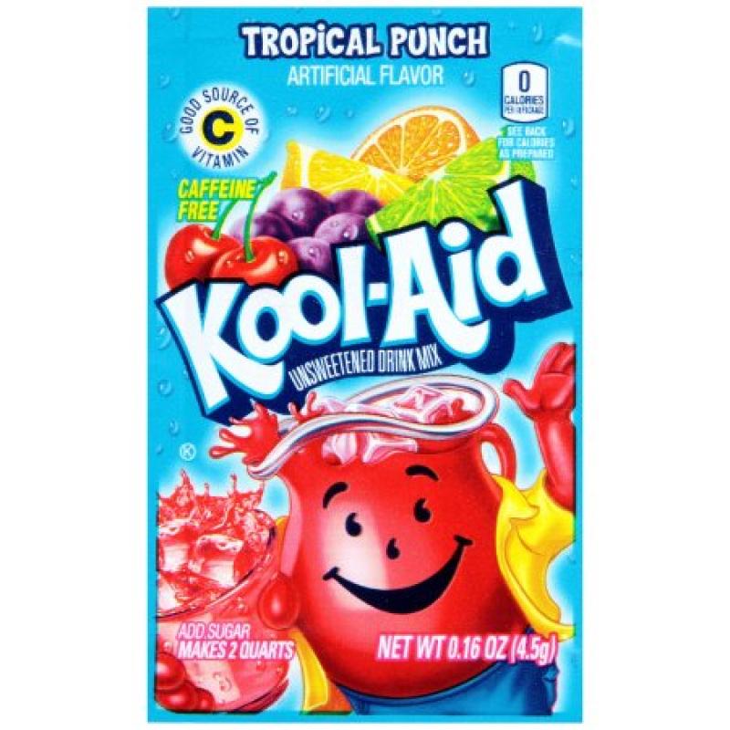 Kool-Aid Tropical Punch Unsweetened Drink Mix, 0.16 OZ (4.5g) Packet