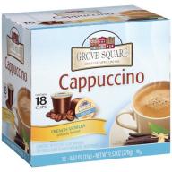 Grove Square® French Vanilla Cappuccino Mix 9.52 oz. 18 ct. K-Cup Box