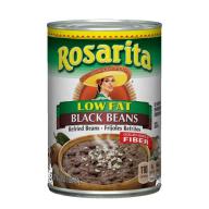Rosarita Low Fat Black Beans, 16 Ounce