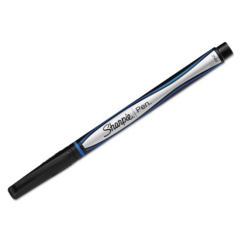 Sharpie Plastic Point Stick Permanent Water Resistant Pen, Fine, 12-Pack