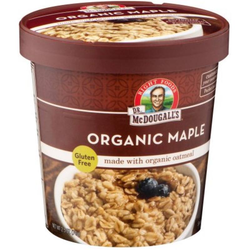 Dr. McDougall&#039;s Right Foods Organic Maple Oatmeal, 2.5 oz, (Pack of 6)