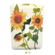 Leviton Sunflowers Painted Metal Light Switch Wallplate Cover 89001-SFL