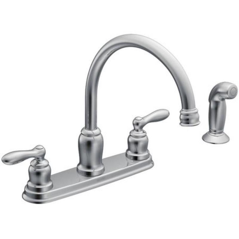 Moen CA87888 Chrome Caldwell 2-Handle High Arc Kitchen Faucet