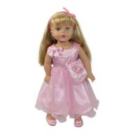 Arianna Pink Curtsy Dress & Handbag Fits 18 inch Dolls