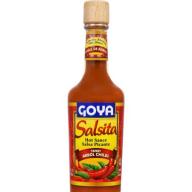 Goya Salsita Hot Sauce, Tangy Arbol Chiles, 8 Oz