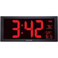 AcuRite 18" Large Digit Calendar Clock with Indoor Temperature