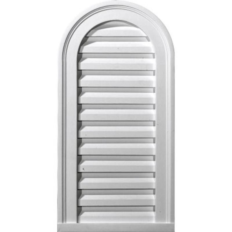 14"W x 32"H x 2 5/8"P, Cathedral Gable Vent Louver, Decorative