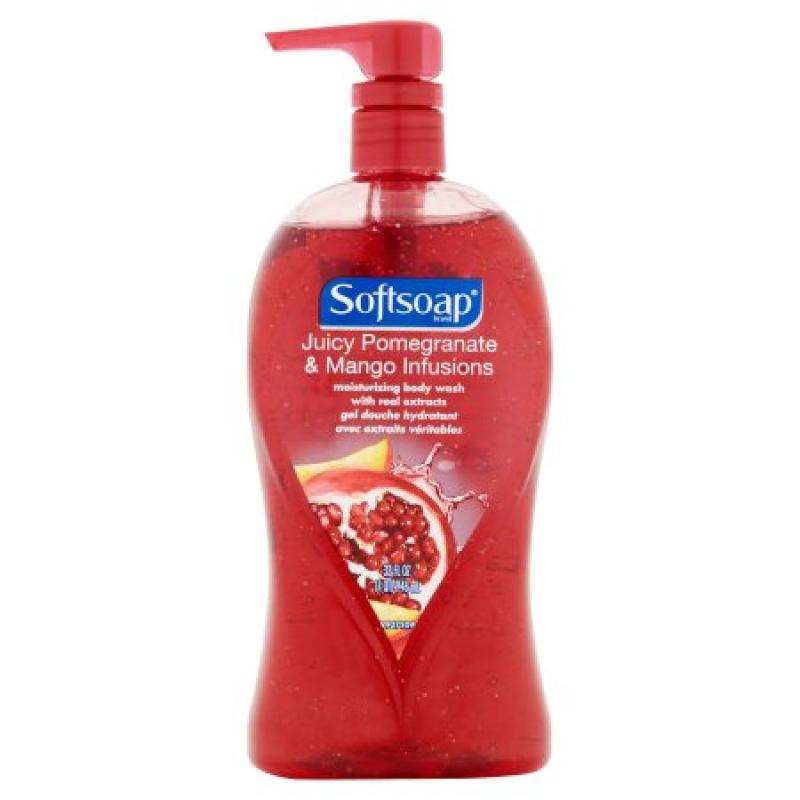 Softsoap Pomegranate & Mango Infusions Moisturizing Body Wash with Real Extracts, 32 oz