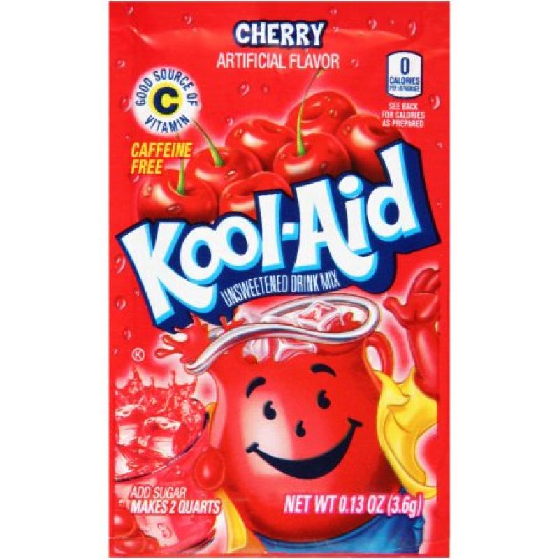Kool-Aid Cherry Unsweetened Drink Mix, 0.13 OZ (3.6g) Packet
