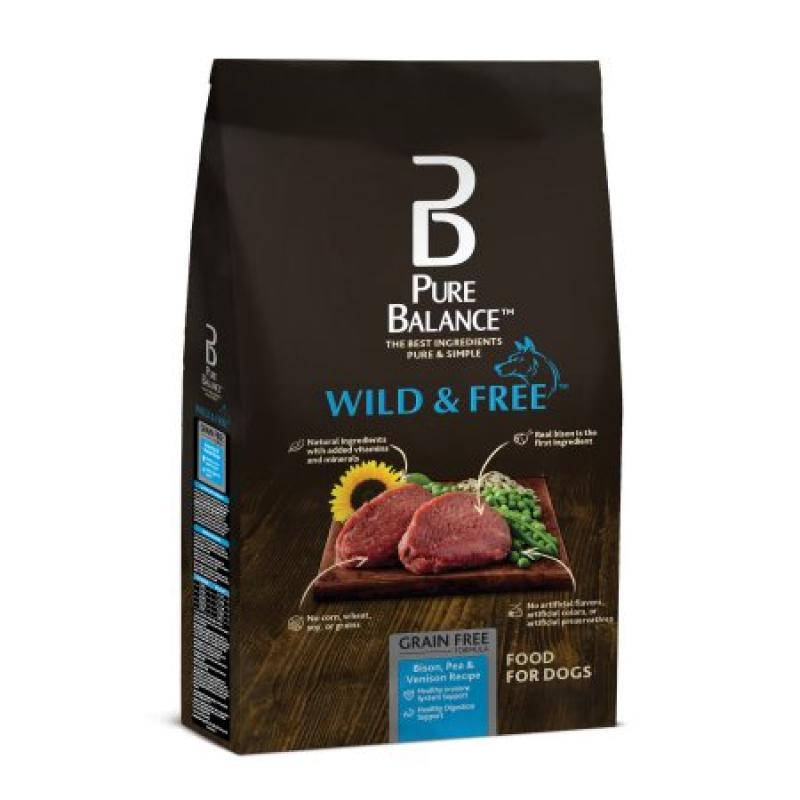 Pure Balance Wild & Free Bison, Pea & Venison Recipe Food for Dogs 4lbs