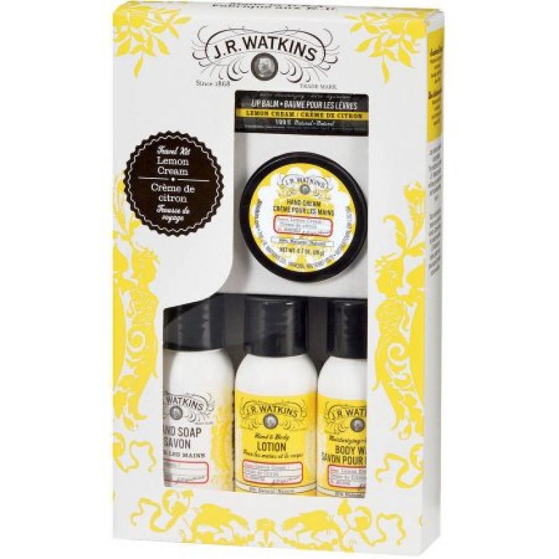 J.R. Watkins Lemon Cream Ultimate Travel Kit, 5 pc