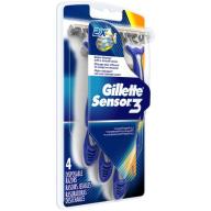 Gillette Sensor 3 Smooth Razor, 4ct