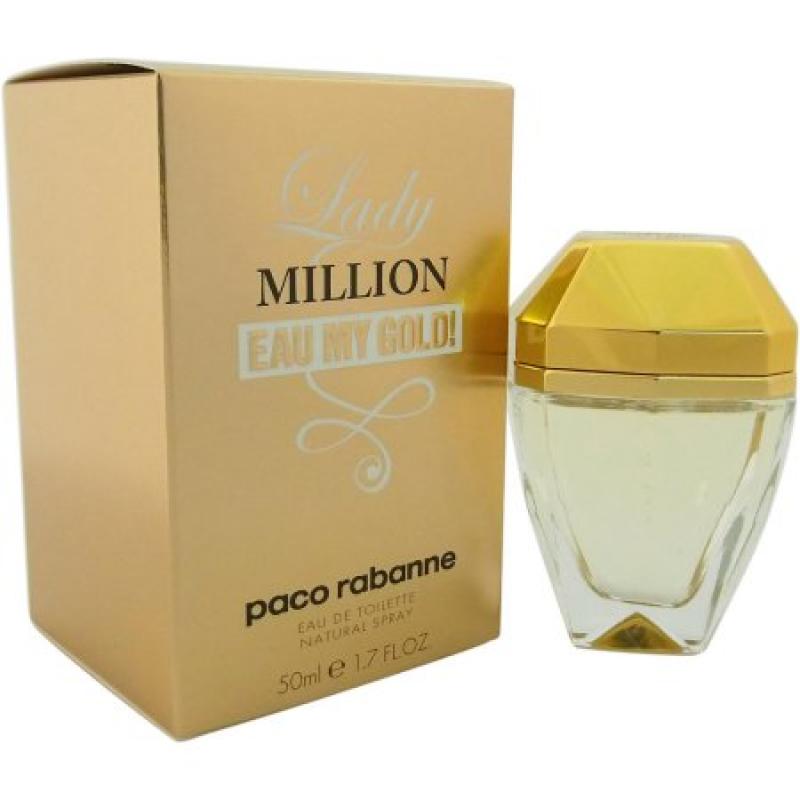 Paco Rabanne Women&#039;s Lady Million Eau My Gold! Perfume, 1.7 oz