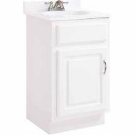 Design House 531244 Concord White Gloss Vanity Cabinet with 1 Door