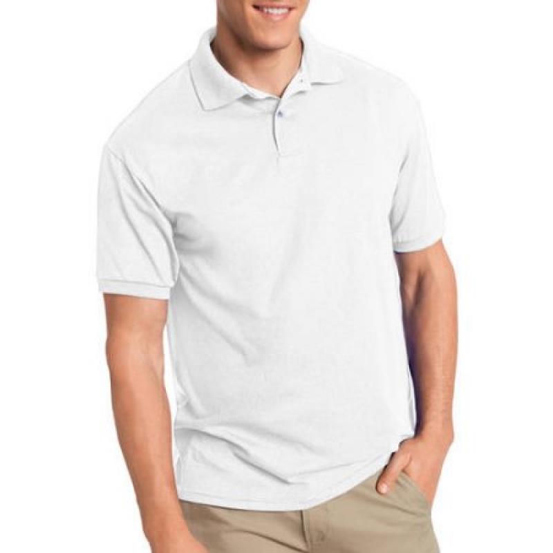 Hanes Men's EcoSmart Short Sleeve Jersey Golf Shirt