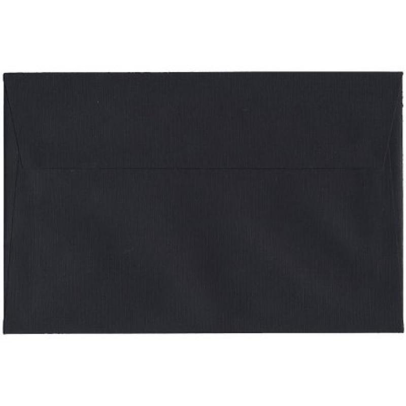 A9 (5 3/4" x 8-3/4") Recycled Paper Invitation Envelope, Black Linen, 25pk