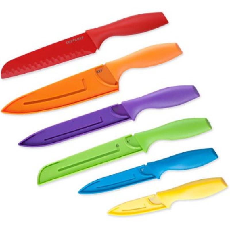 Top Chef 6-Piece Colored Knife Set, Professional Grade