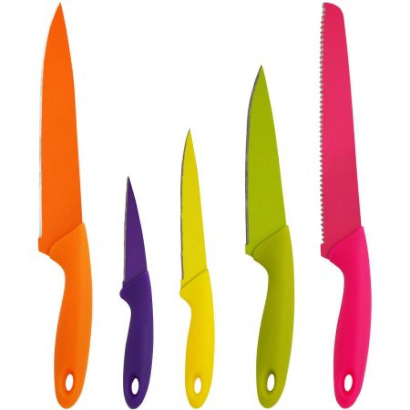 Ragalta 5-Piece Non-Stick Multi-Colored Knife Set