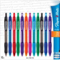 Paper Mate Profile Retractable Ballpoint Pens, Bold Point, Assorted Colors, 12 Pack
