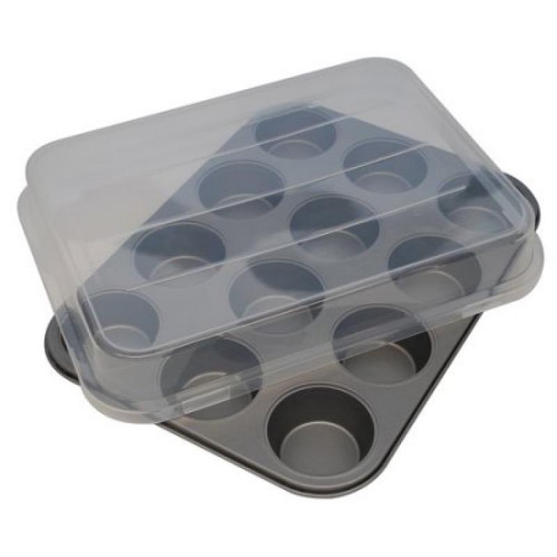 Mainstays Non-Stick Cupcake Pan with Lid
