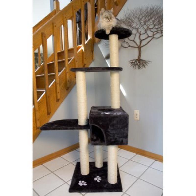 Iconic Pet High Quality Mid Condo Cat Tree/Furniture, Dark Grey