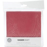 Kaisercraft CD508 Square Card and Envelope, 5.5 by 5.5-Inch, Red, 10-Pack Multi-Colored