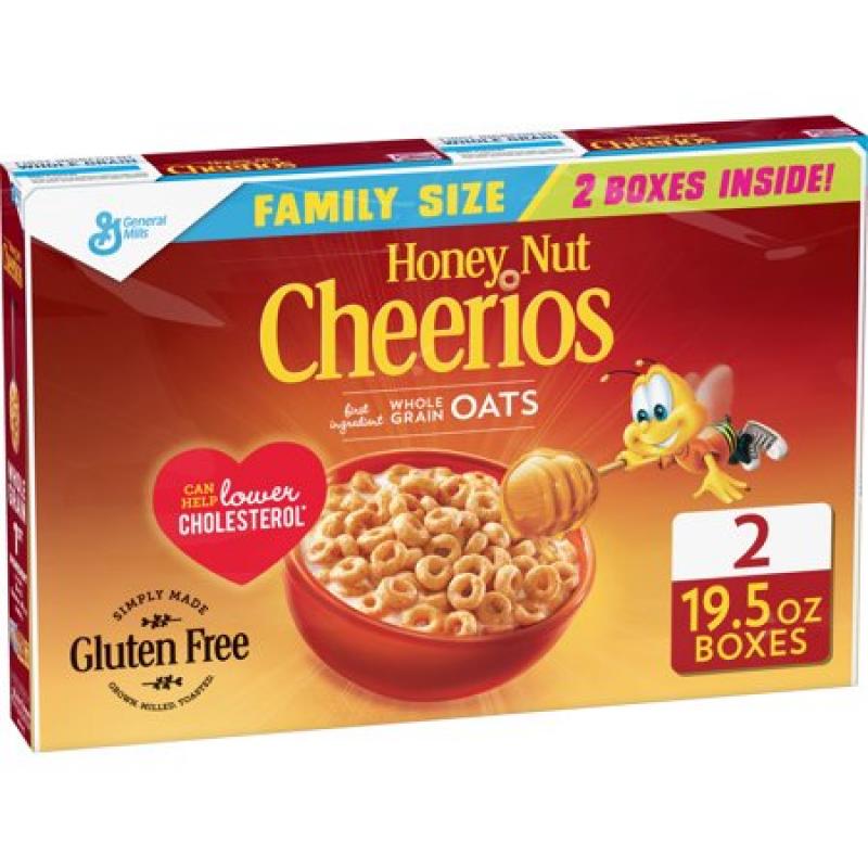 (2 Pack) Honey Nut Cheerios Cereal Family Size
