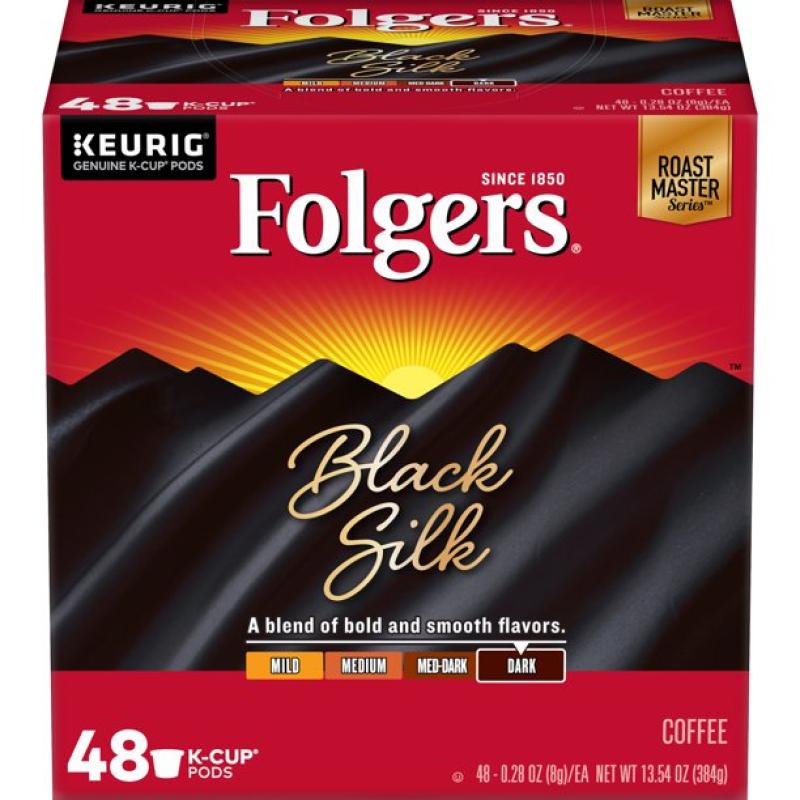 Folgers Black Silk Coffee K-Cups, Dark Roast (100 ct.)