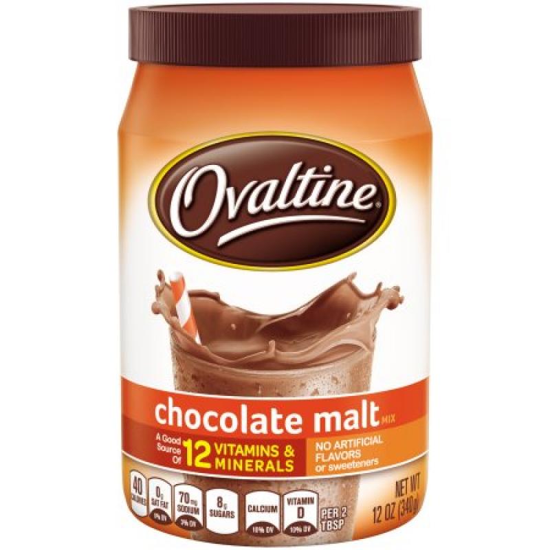 Nestle Ovaltine Chocolate Malt Flavored Milk Additive, 12 Oz