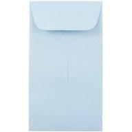 JAM Paper Open End Envelopes, #5.5 coin (3-1/8" x 5-1/2"), Basis Baby Blue, 25pk