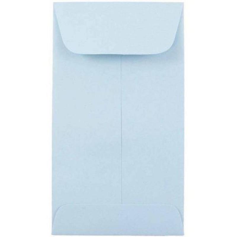 JAM Paper Open End Envelopes, #5.5 coin (3-1/8" x 5-1/2"), Basis Baby Blue, 25pk