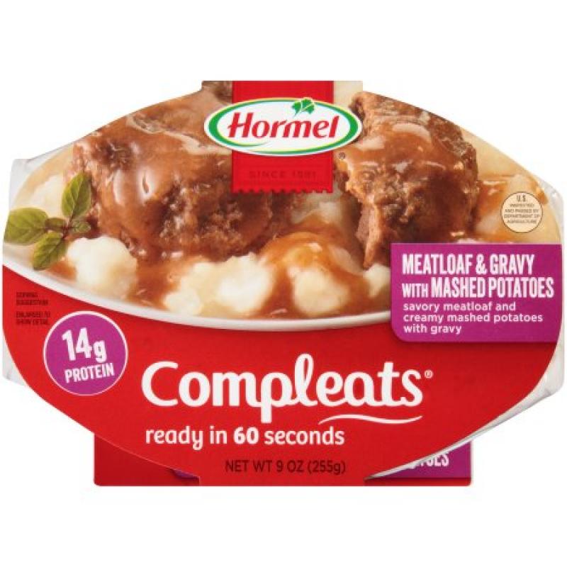 Hormel Meatloaf & Gravy with Mashed Potatoes Compleats 9 oz. Sleeve