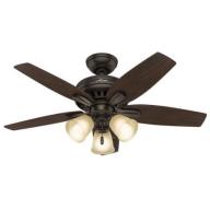 Hunter 51084 42 in. Newsome Premier Bronze Ceiling Fan with Light