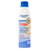 Equate Ultra Protection Sunscreen Continuous Spray Broad Spectrum, SPF 30, 6 fl oz