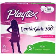 Playtex Gentle Glide Tampons Scented Super Absorbency - 36 Count