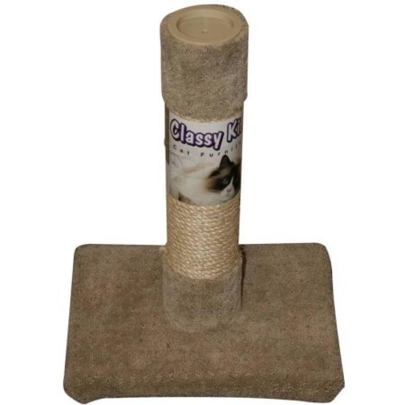 Classy Kitty Decorator Post with Carpet and Sisal, 11.5" x 14.5" x 19"H
